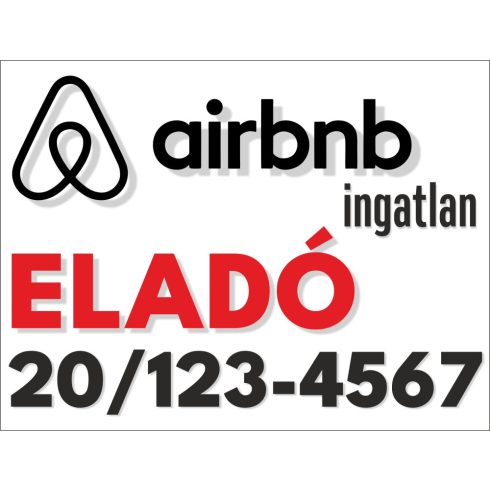 AIRBNB Ingatlan Eladó TÁBLA