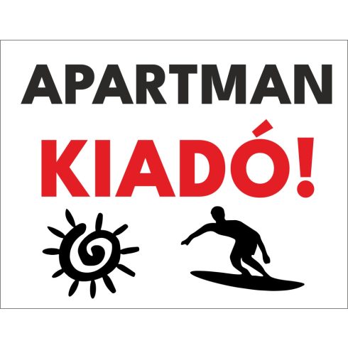 Apartman kiadó Tábla