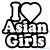 I Love Asian Girls tuning matrica