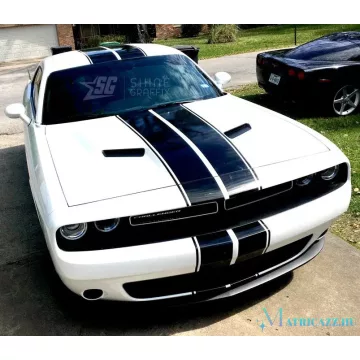 Szabványos 2 versenycsík matrica